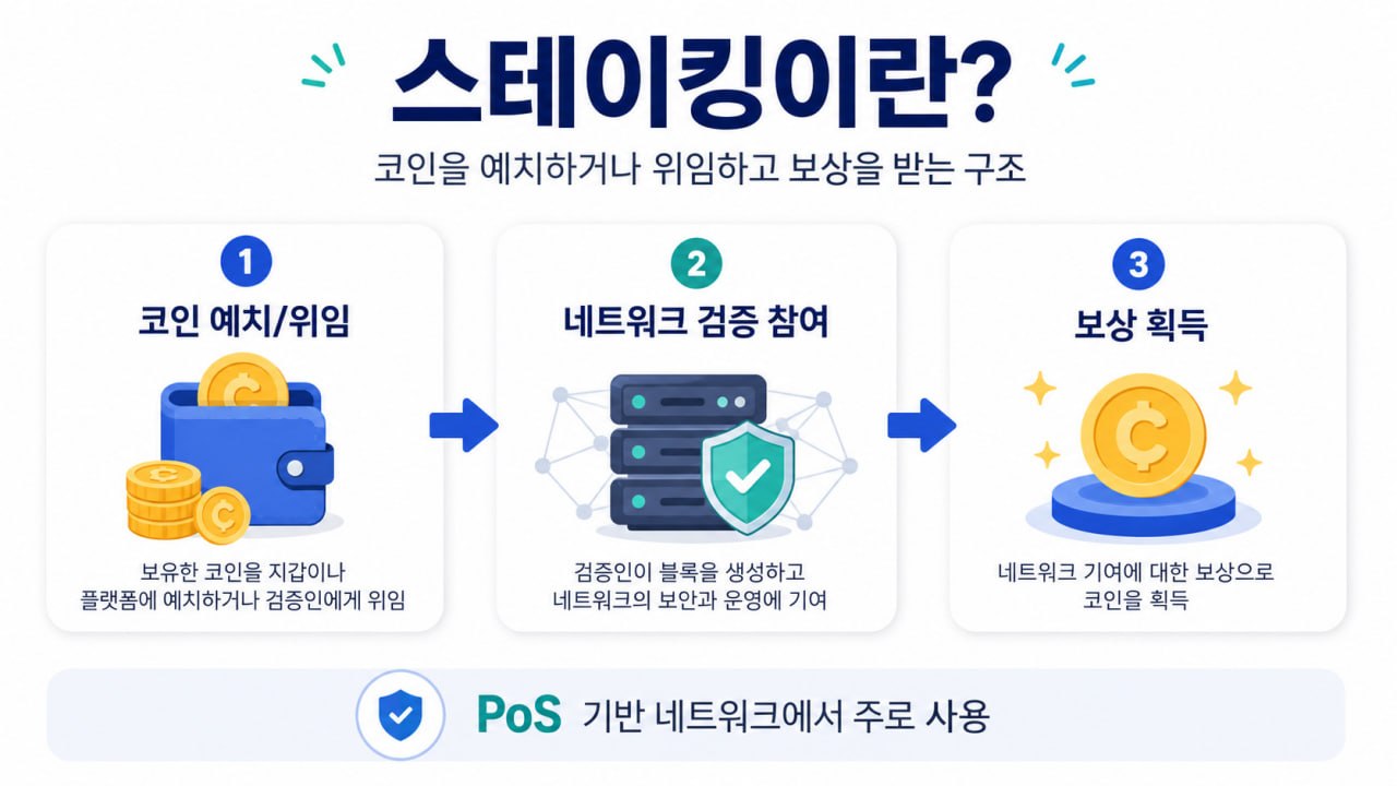 스테이킹이란 무엇인가 개념 설명 인포그래픽