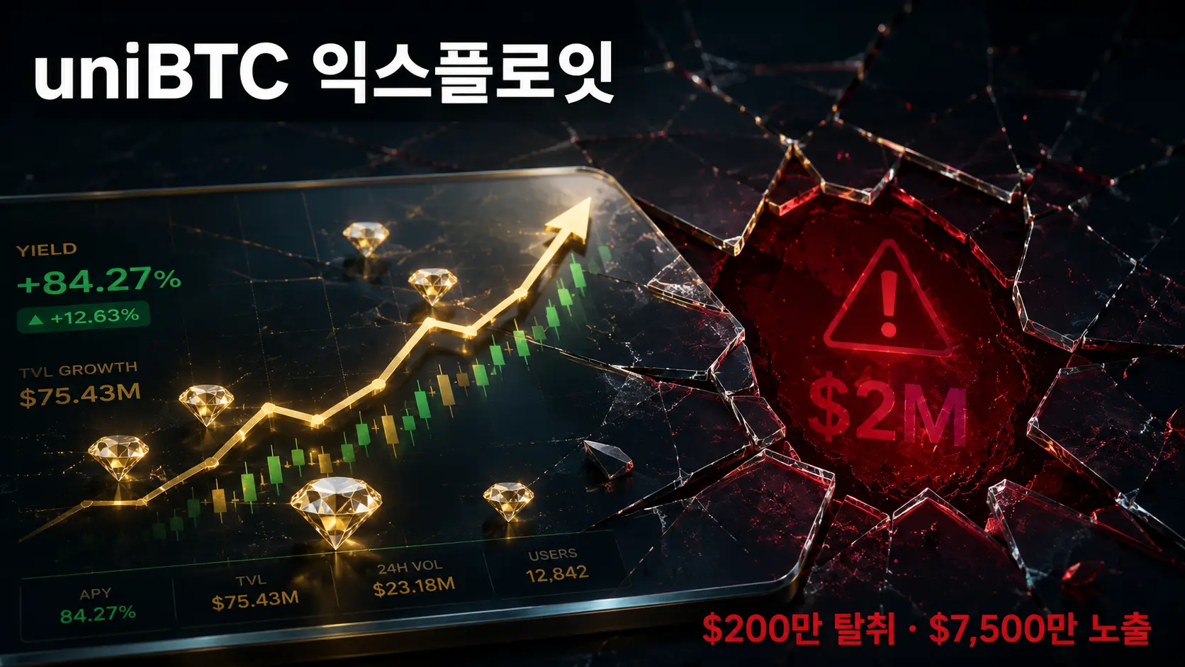 베드락 uniBTC 해킹 익스플로잇 취약점 경고 — 200만 달러 탈취 7500만 달러 노출